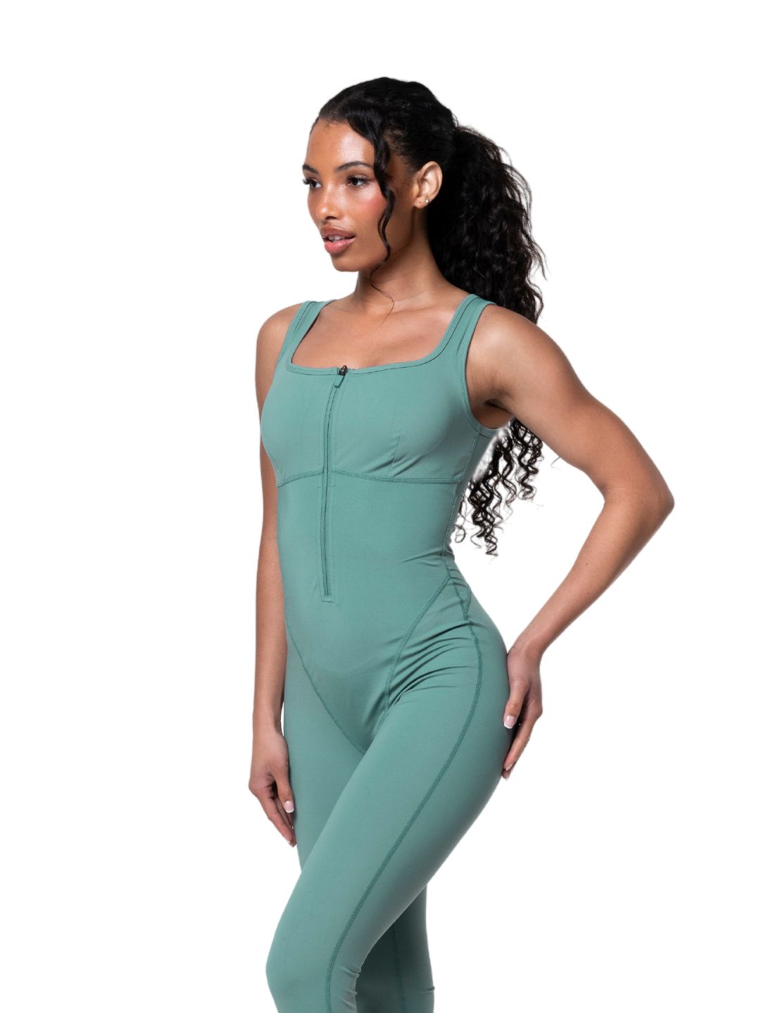 Catsuit mit Frontreißverschluss