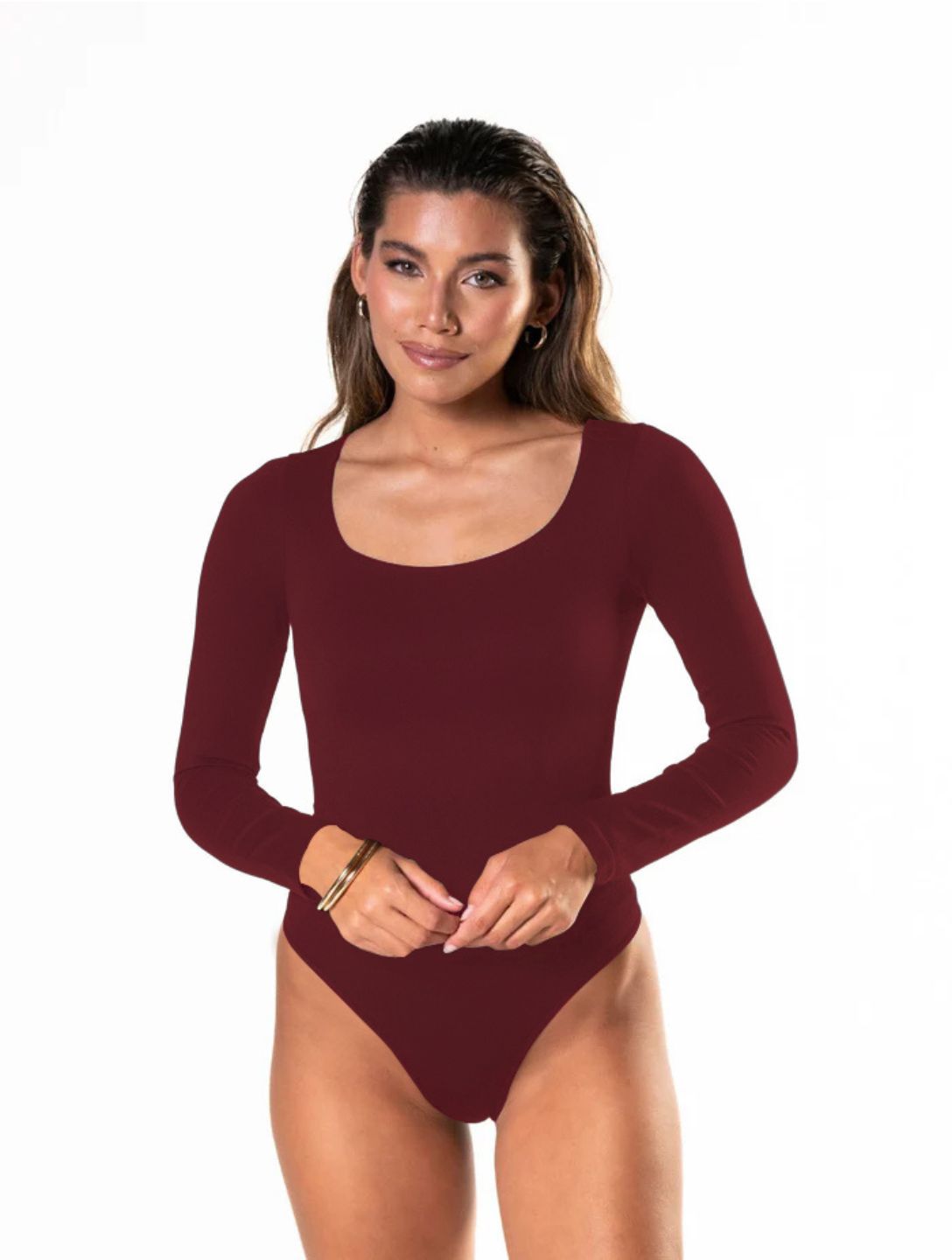 Langarm-String-Bodysuit