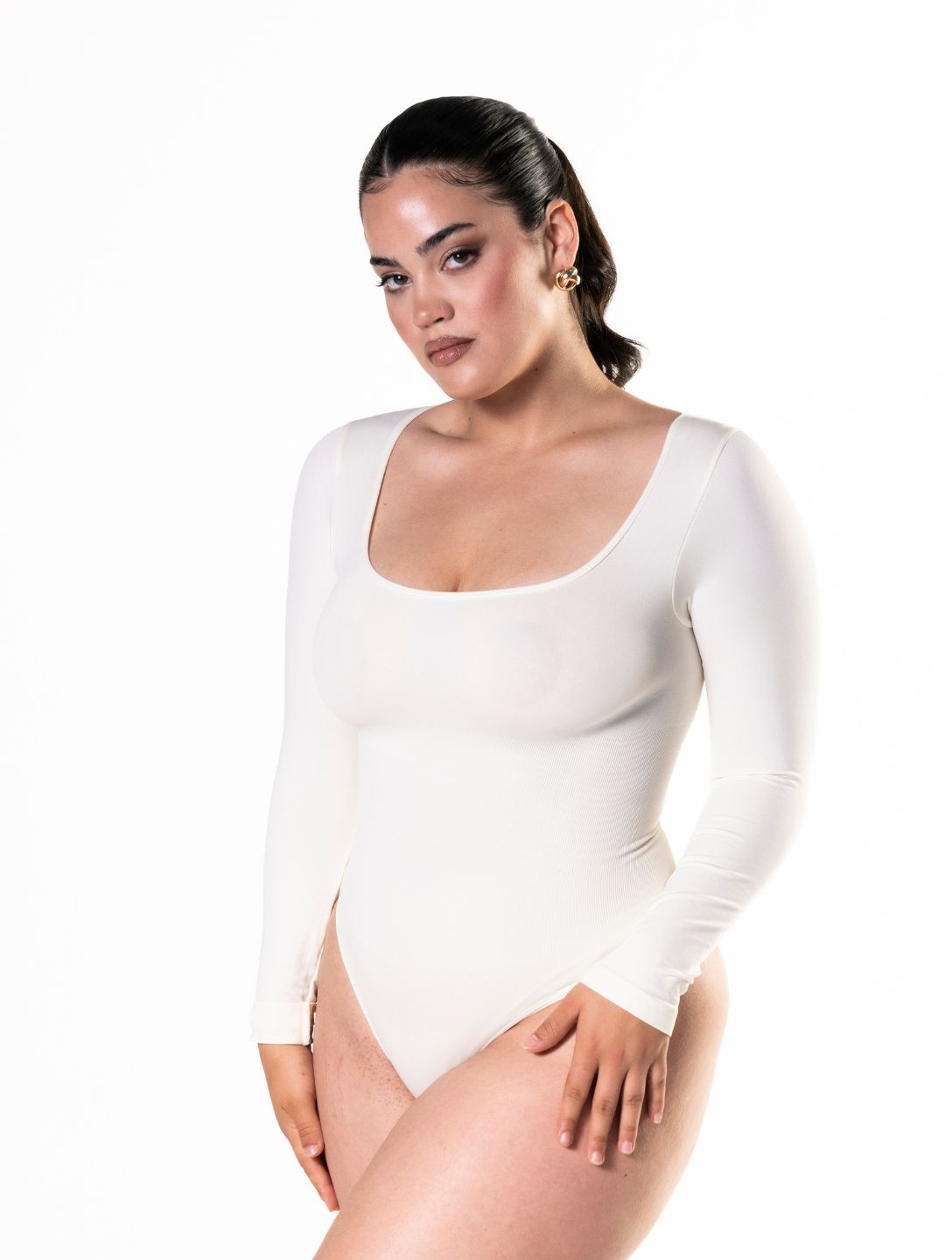 Langarm-String-Bodysuit