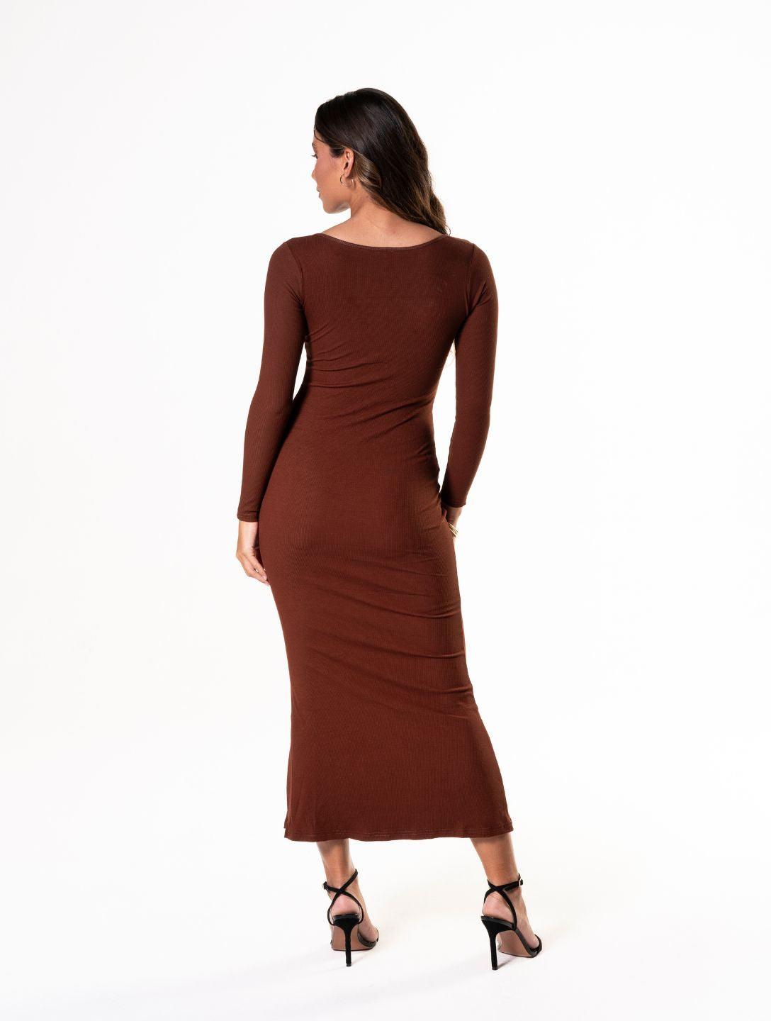 Figurformendes Langarmkleid