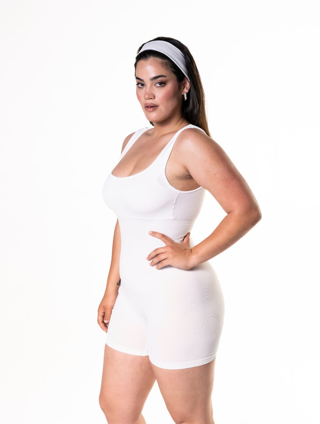Shapewear-Jumpsuit mit eckigem Ausschni