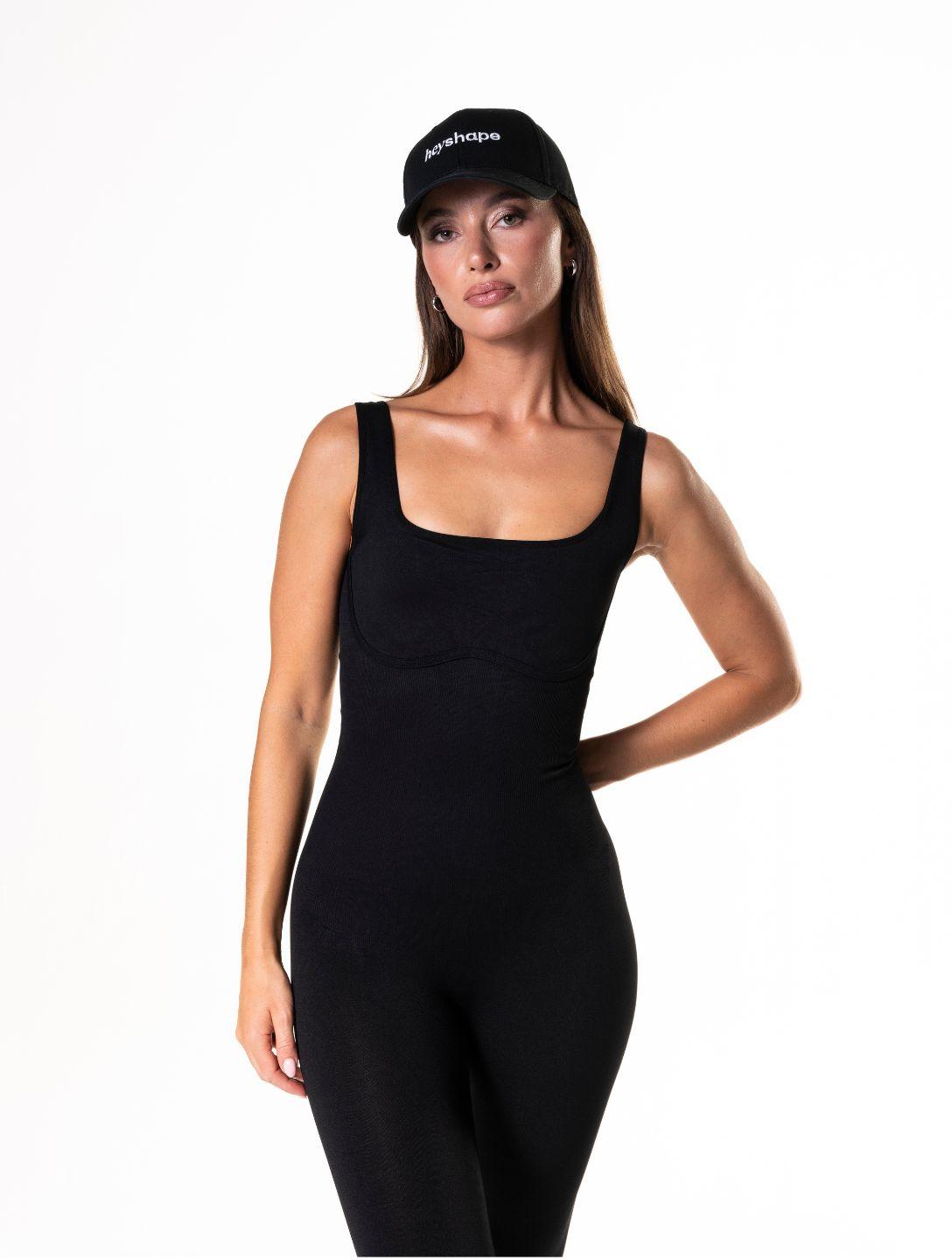 Jumpsuit mit eckigem Ausschnitt und U-Rücken