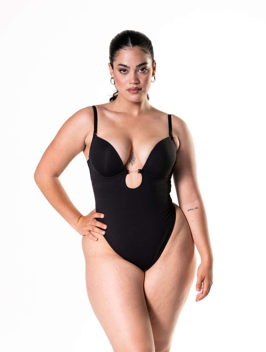Plunge-Shapewear-String-Bodysuit
