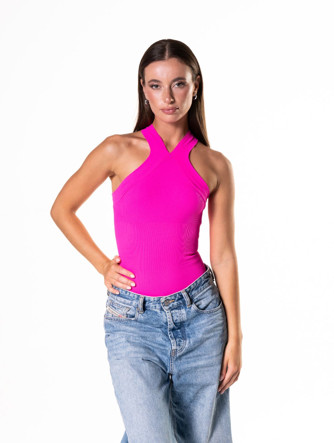 Figurformender Crossover-Halter-Body