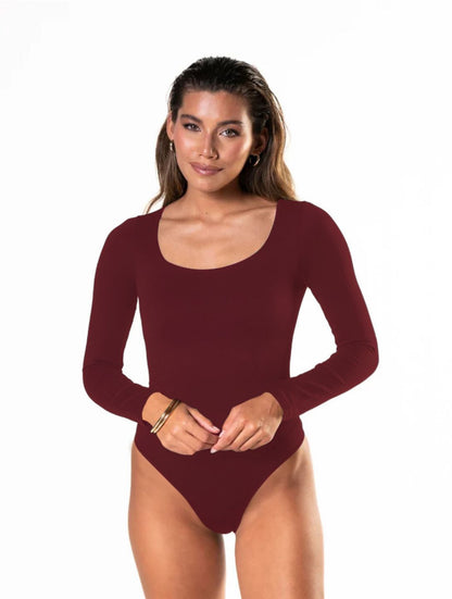 Langarm-String-Bodysuit