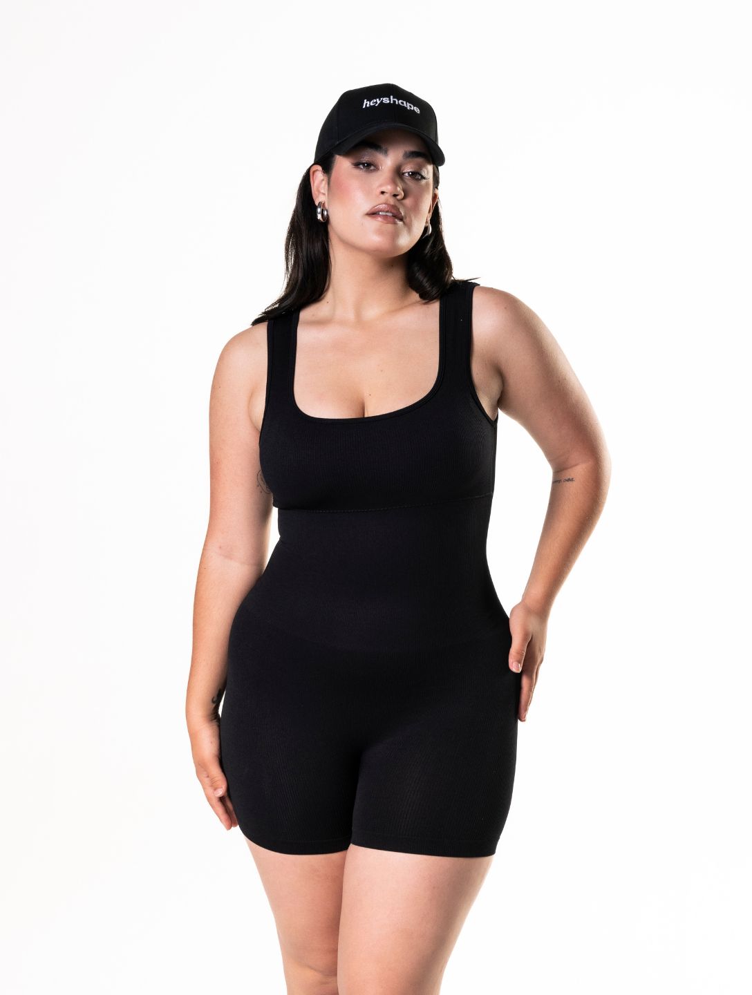 Shapewear-Jumpsuit mit eckigem Ausschni
