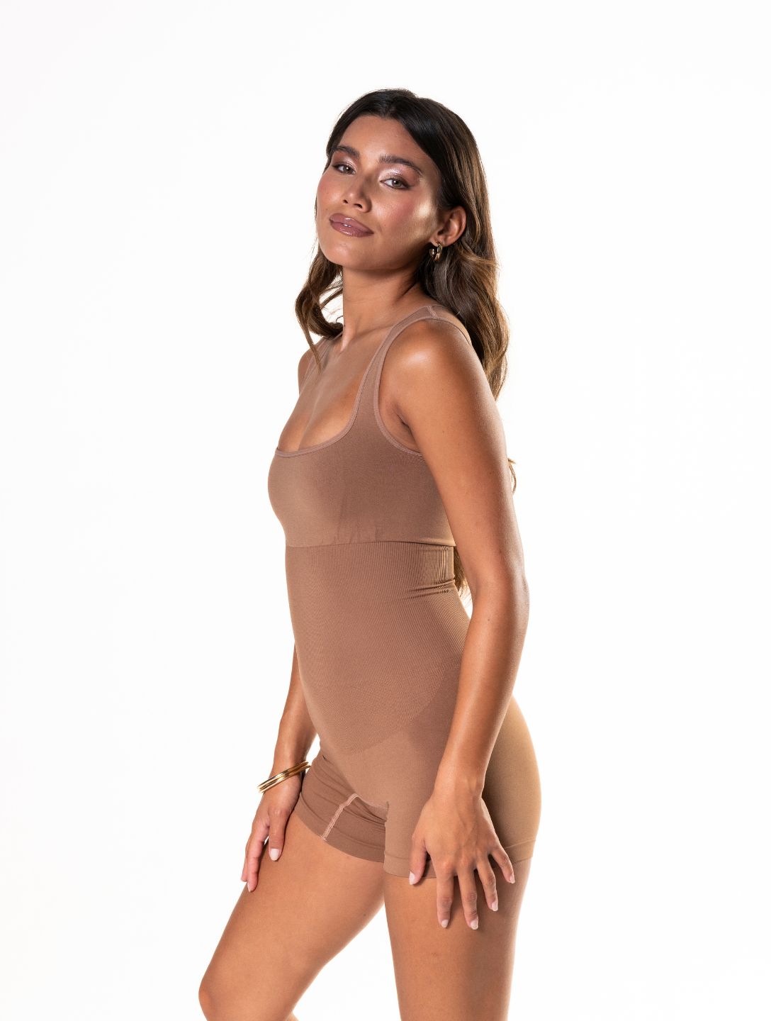 Shapewear-Jumpsuit mit eckigem Ausschni