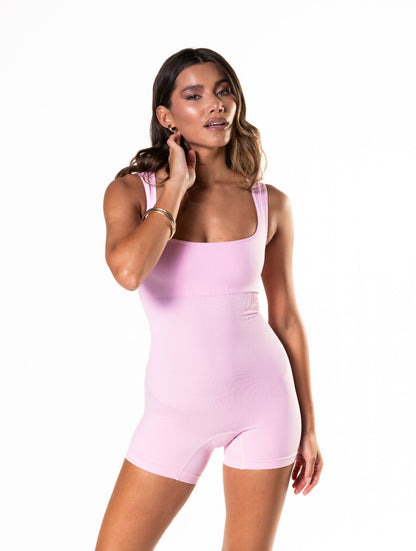Shapewear-Jumpsuit mit eckigem Ausschni
