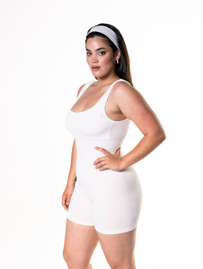 Shapewear-Jumpsuit mit eckigem Ausschni